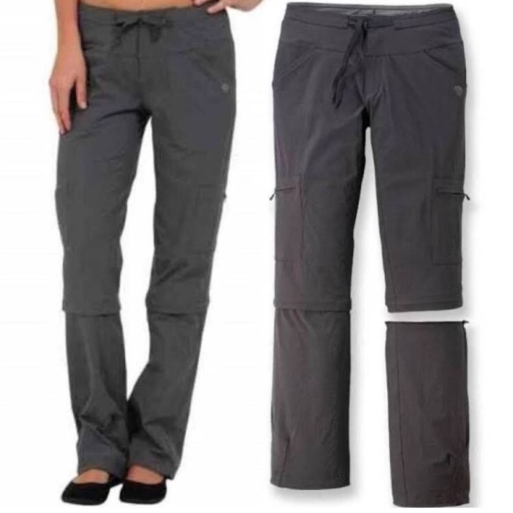 Mountain Hardwear Women's Yuma Grey Zip off Convertible Pants Size 10